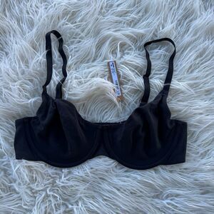 Skims Cotton Jersey T-shirt Bra Soot Size 34DDD